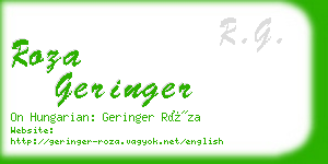 roza geringer business card